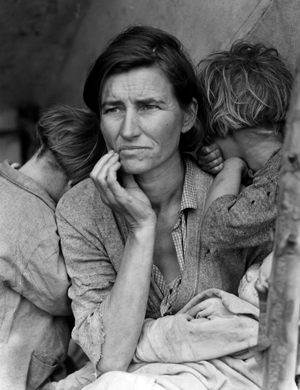 Migrantenmoeder tijdens de Grote Depressie