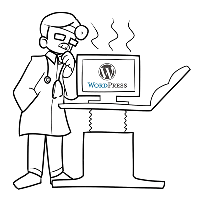 WordPressdokter bij computer
